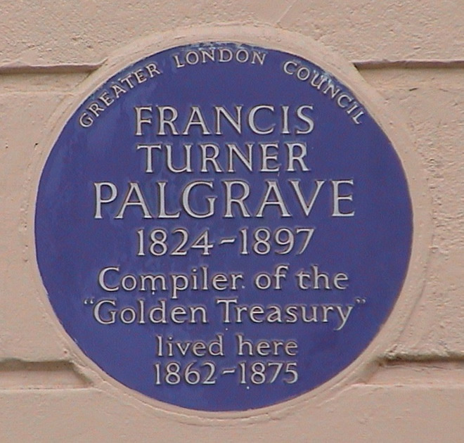 Weekly Walk in Primrose Hill - Single Blue Plaque Walk - Francis Turner Palgrave
